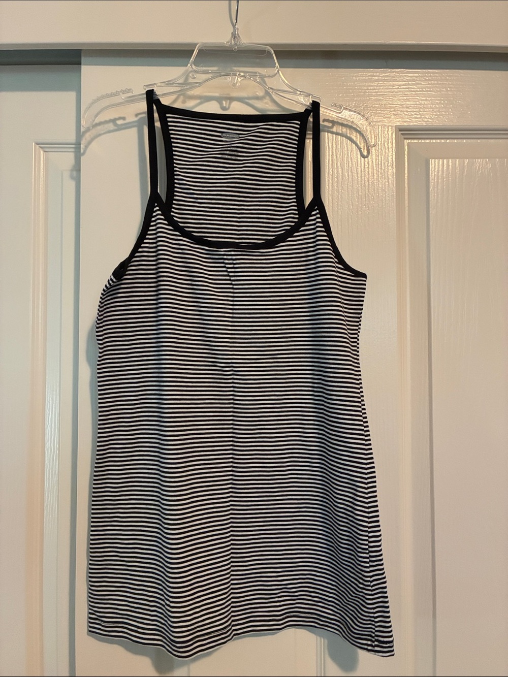 Old Navy Black and White Striped Tank Top